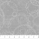 Little Builders 91357-92-Cogwheels Gray by FIGO Studio for FIGO Fabrics