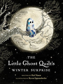 Book cover of 'The Little Ghost Quilt's Winter Surprise' with a ghost figure on a moonlit background.