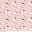 Little Lambs Flannel F16027-PINK by RBD Designers for Riley Blake Designs.