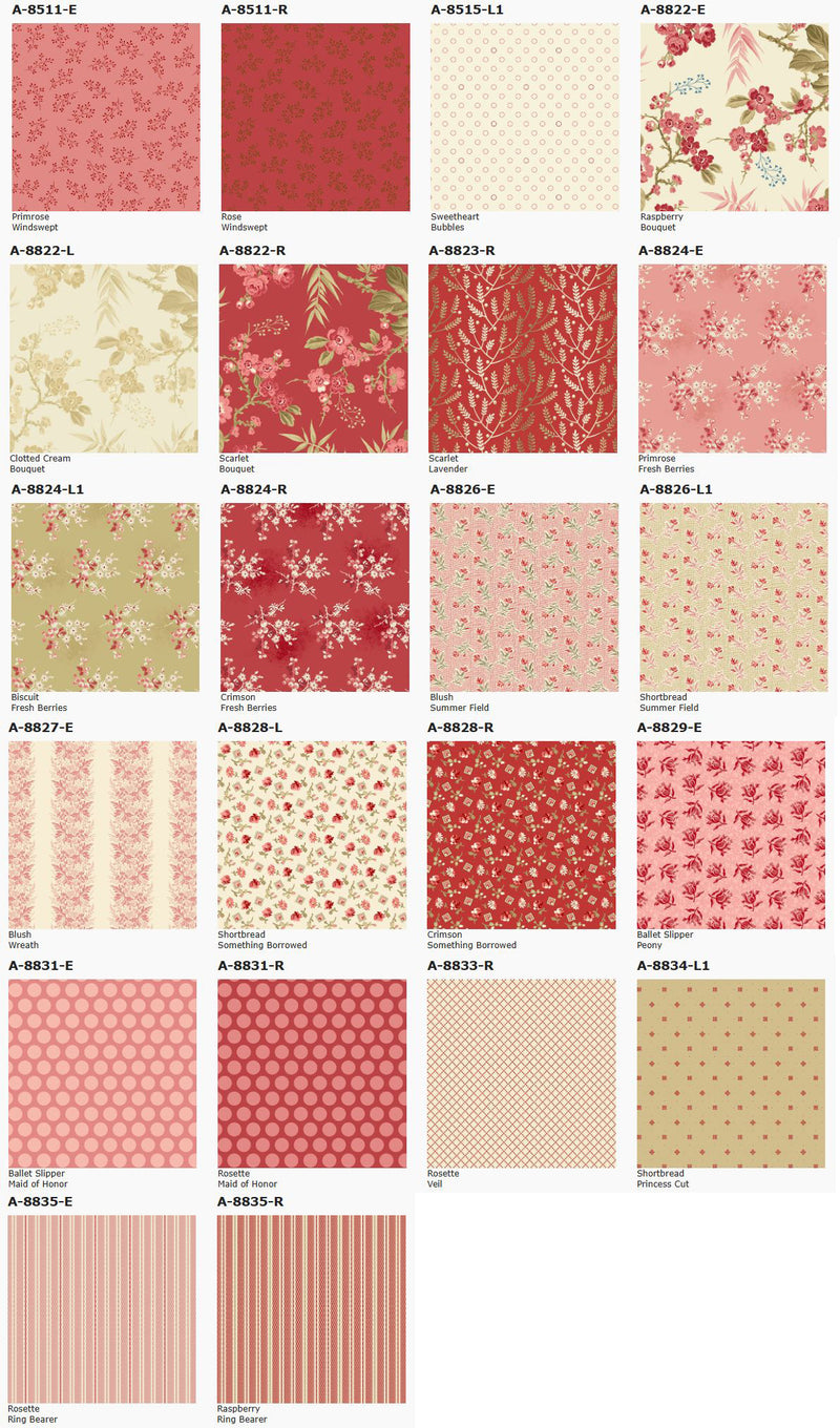 Little Sweetheart Fat Quarter Bundle FQ-SWEETHEART-X by Edyta Sitar for Andover Fabrics