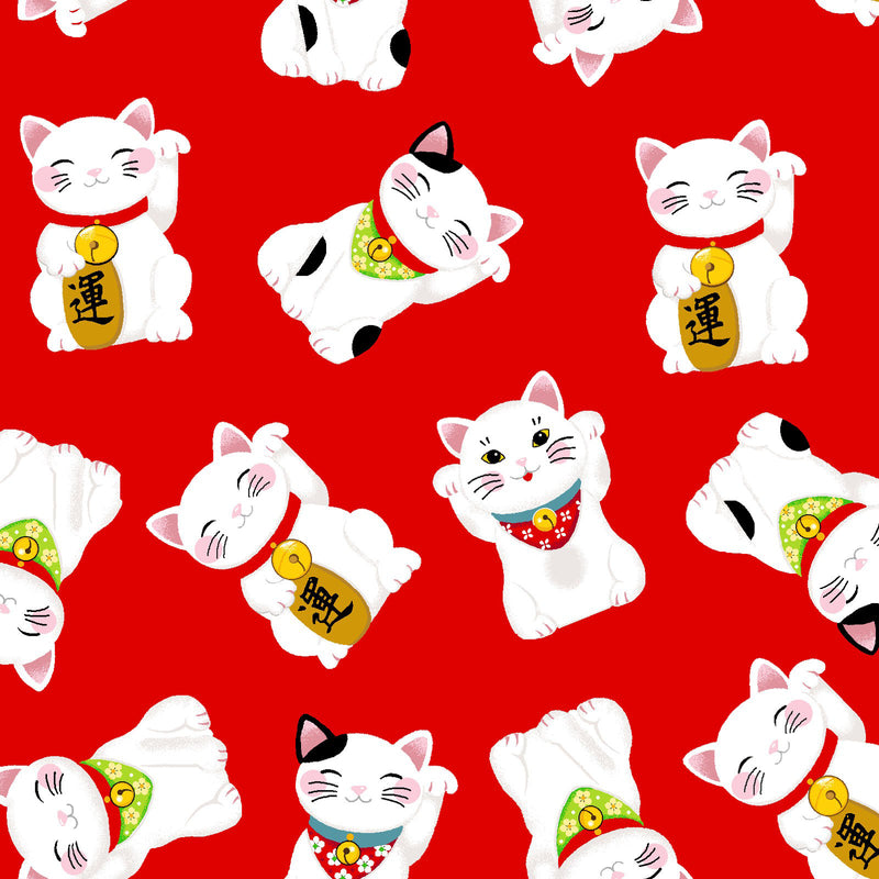 Lollie Snacks FLLS-D192-R Lucky Cat Red