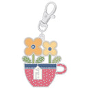 Lori Holt Home Town Enamel Charm - Happy Teacup