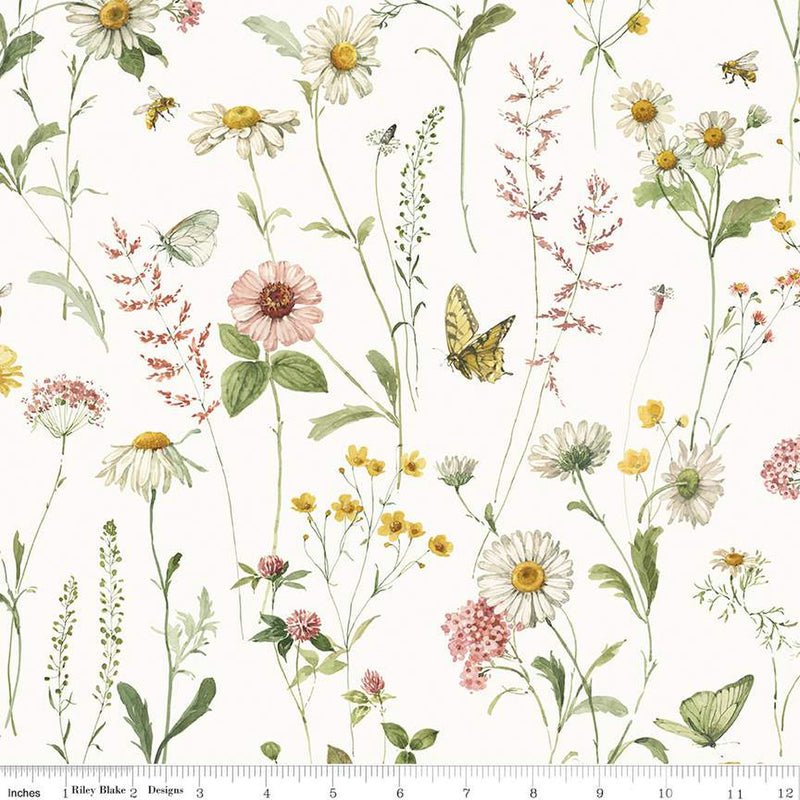 Love Me More 108" WB15639-CLOUD Floral by Lisa Audit for Riley Blake Designs. 