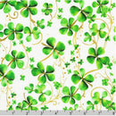 Lucky Clovers SRKD-23440-433 LEPRECHAUN Clover Vines by Studio RK for Robert Kaufman Fabrics