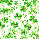 Lucky Clovers SRKD-23440-433 LEPRECHAUN Clover Vines by Studio RK for Robert Kaufman Fabrics