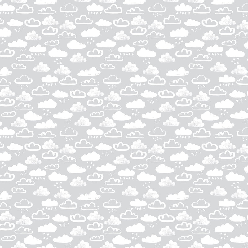 Lucky Day Flannel F90968-90 Gray Clouds by Jillian Philips for FIGO Fabrics