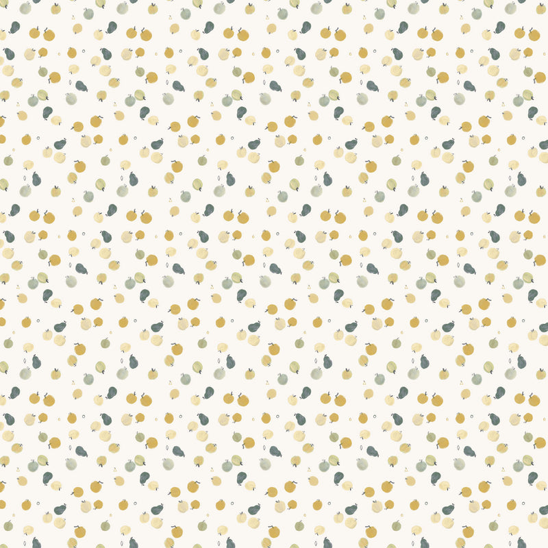 Lucky Day Flannel F90970-11 Cream Fruits by Jillian Philips for FIGO Fabrics