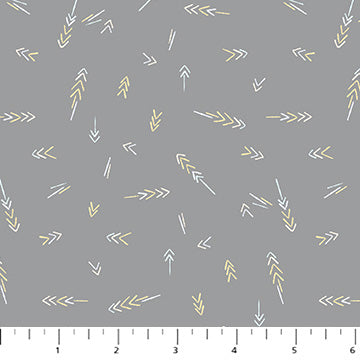 Lucky Day Flannel F90972-94 Gray Arrows by Jillian Philips  for FIGO Fabrics