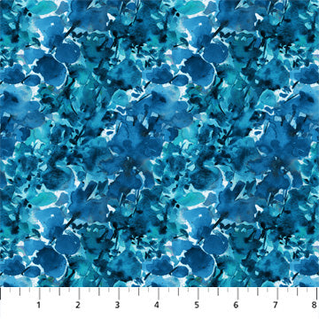 Lush & Lively 90639-45 Blue Leaves by Jacqueline Maldonado for FIGO Fabrics