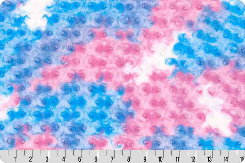 Luxe Cuddle Minky Rainbow Rose Cotton Candy 60" lcrrcottoncandy by Shannon Fabrics