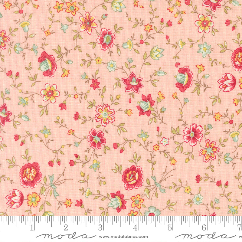 Lyda Rose 3073-18 Pink Flower Vines by Bunny Hill Designs for Moda