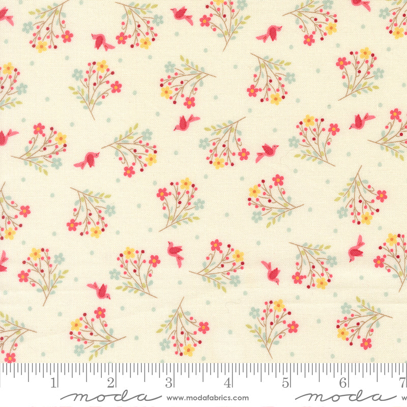 Lyda Rose 3074-11 Porcelain Wild Flowers by Bunny Hill Designs for Moda