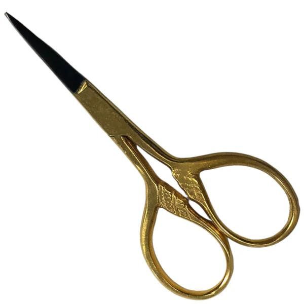 Gold handle straight blade scissors m-507-1