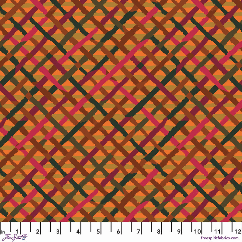 Mad Plaid PWBM037.RUST by Brandon Mably for Free Spirit