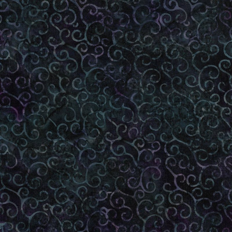 Magenta Dusk Batik 112345595 Swirl Blue Midnight Blue by Island Batik