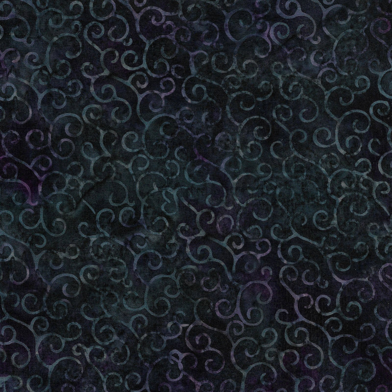 Magenta Dusk Batik 112345595 Swirl Blue Midnight Blue by Island Batik