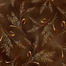 Majestic Wolves 28227-A Brown Wheat by © R. & B. Latham for QT Fabrics