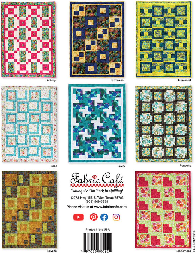 Make It Easy With 3-Yard Quilts Donna Robertson Fabric Cafe Back Cover FC032441