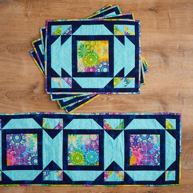 Make it Home with 3-Yard Quilts design in blues and multi-color print