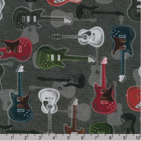 Man Cave AKND-22335-184 Charcoal by Michael Cheung for Robert Kaufman Fabrics