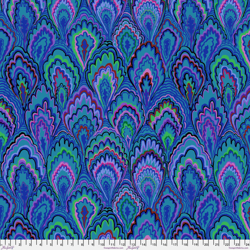 Marble Scallops PWGP207.BLUE by Kaffe Fassett for FreeSpirit