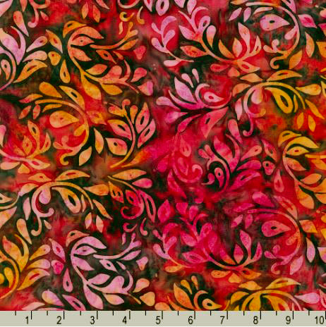 Meadow Fresh Batik SRK-21758-302 Poppy by Robert Kaufman