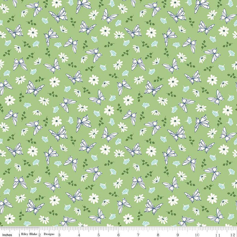 Melody C15143-GRASS Flutter Flora by Beverly McCullough for Riley Blake Designs