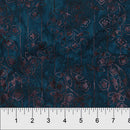 Memory Lane Batik 80924-48 Denim Floral Lines by Banyan Batiks by Northcott