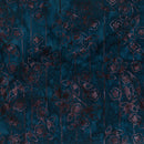 Memory Lane Batik 80924-48 Denim Floral Lines by Banyan Batiks by Northcott