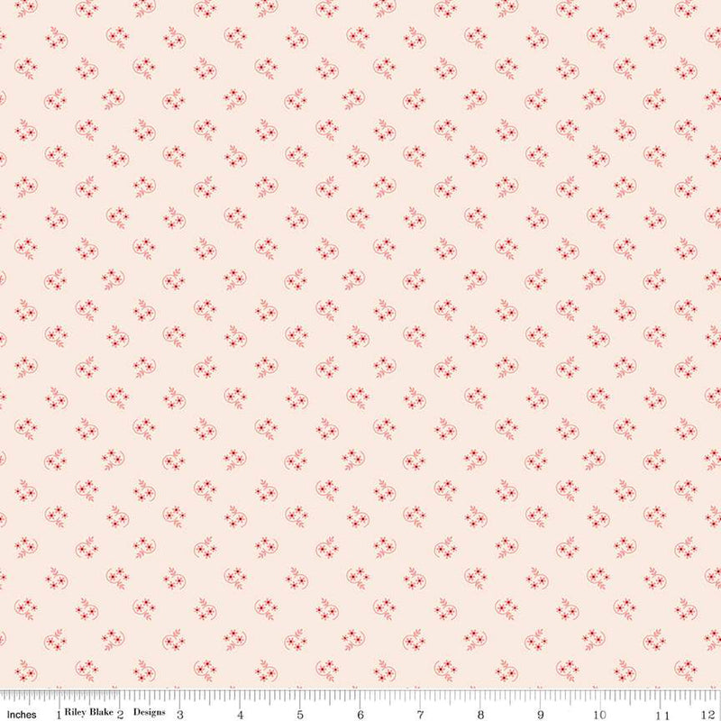 Mercantile C14404-CORAL Reminisce Background by Lori Holt for Riley Blake Designs