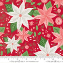 Merrily On High 43210-13 Christmas Red Merrily On High Florals by Sweetfire Road for Moda