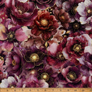 Midnight Flora X5696-38 Burgundy by Hoffman Fabrics