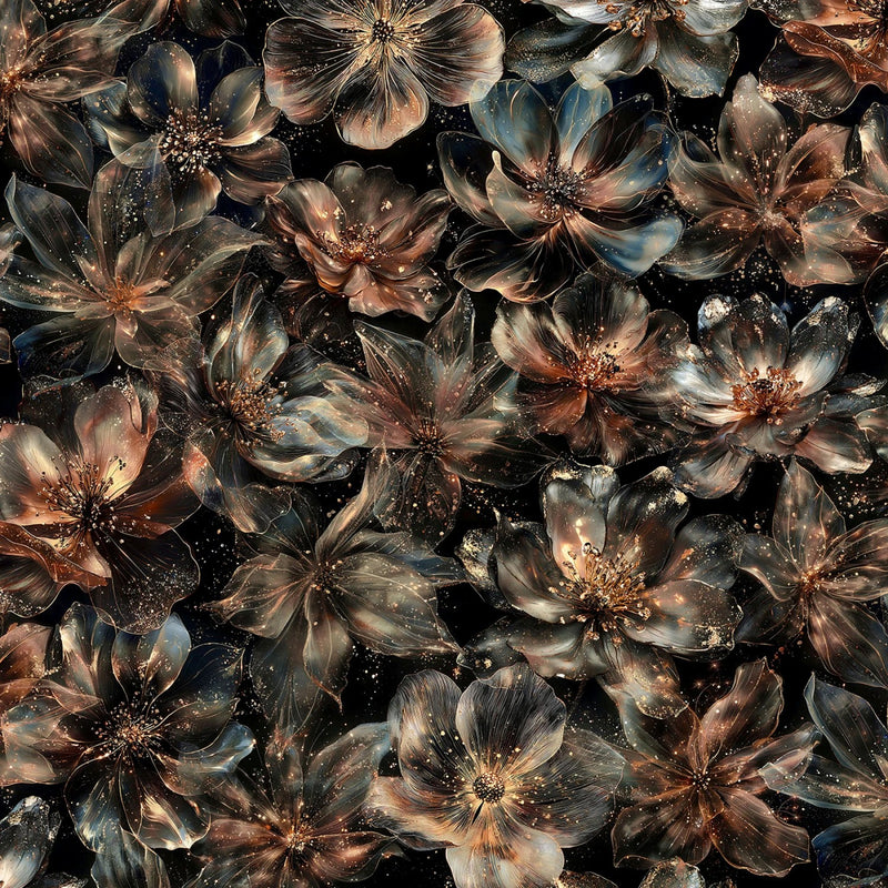 Midnight Flora X5698-128 Midnight by Hoffman Fabrics