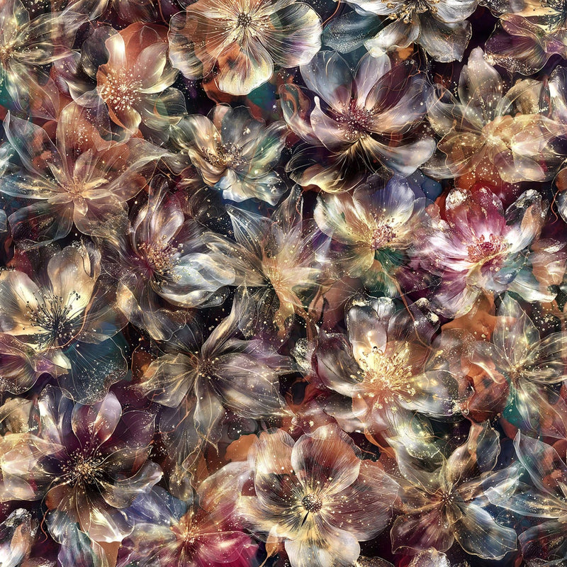 Midnight Flora X5698-160 Spice by Hoffman Fabrics