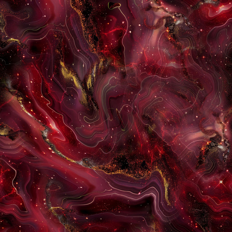 Midnight Flora X5699-231 Garnet by Hoffman Fabrics