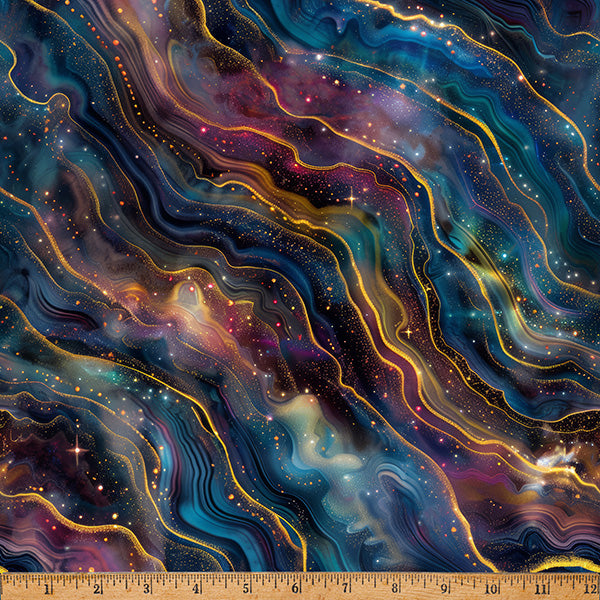 Midnight Flora X5699-549 Celestials by Hoffman Fabrics