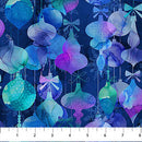 Midwinter Magic DP28232-48 Dk Blue Multi Baubles by Deborah Edwards and Melanie Samra for Northcott