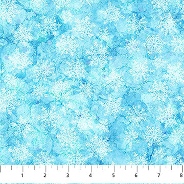 Midwinter Magic DP28236-42 Lt Blue Snowflake Blend by Deborah Edwards and Melanie Samra for Northcott