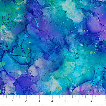 Midwinter Magic DP28237-46 Md Blue Multi Multi Texture by Deborah Edwards and Melanie Samra for Northcott