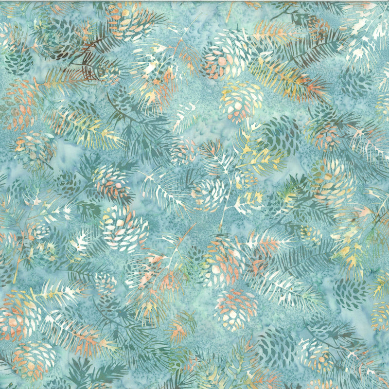 Misty Shores Batik W2568-41 Aqua by Hoffman Fabrics