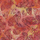 Monarch Batik 122356872 Large Butterflies Multi Orange Pink by Island Batik