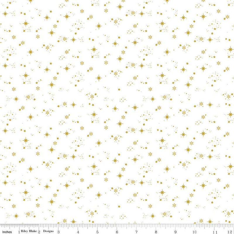 Moonchild SC13825-OFFWHITE Starfall Sparkle by Fran Gulick for Riley Blake Designs