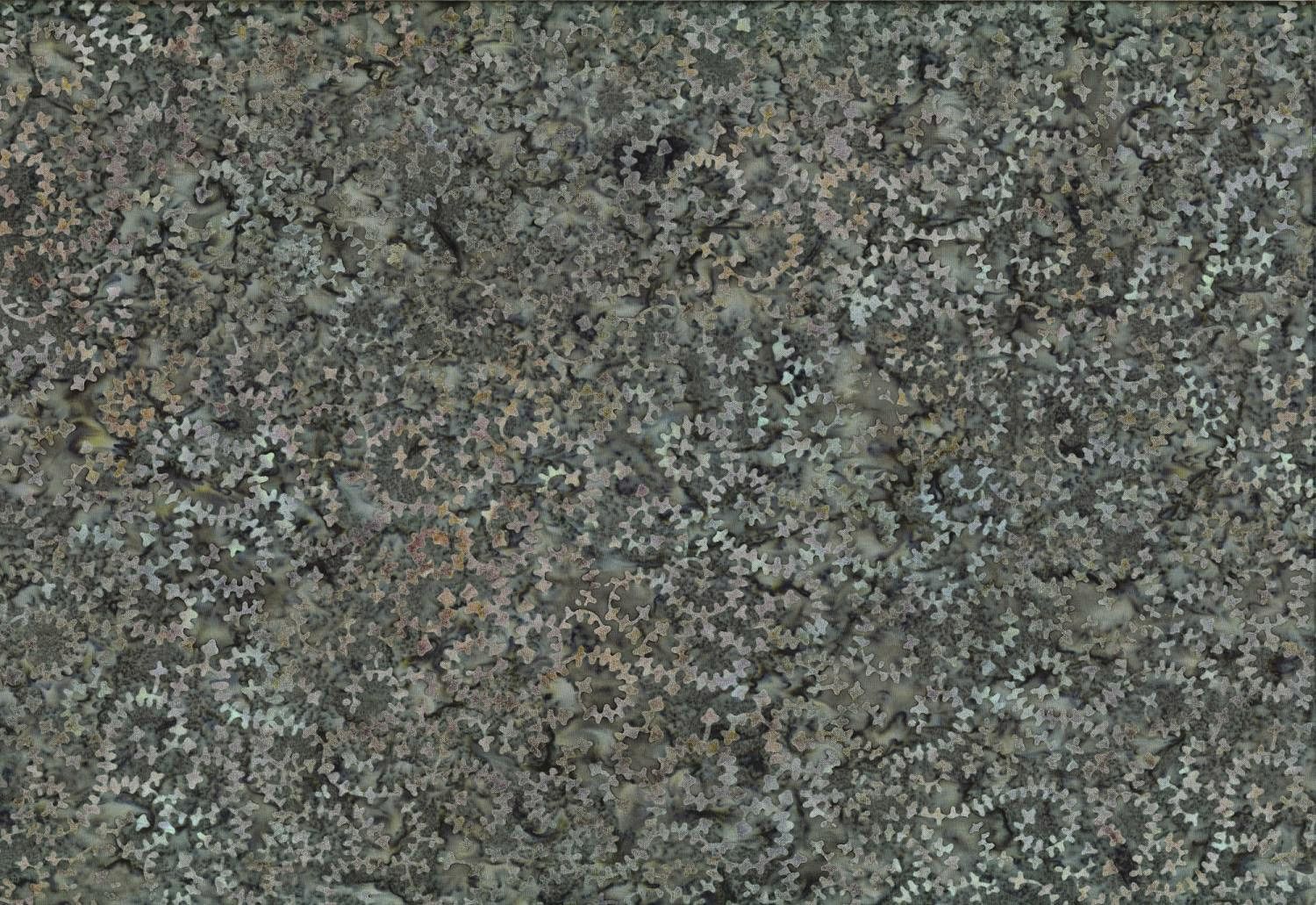 Moonlight Batik 1400 22263 924 Grey/Tan Diagonal Vines - Fat Quarter