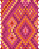 Moonlight Tumble with triangles in pink, orange, and yellow 