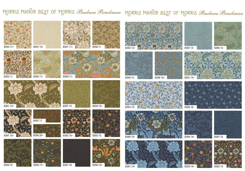 Morris Manor Fat Quarter Bundle 8390AB by Barbara Brackman for Moda