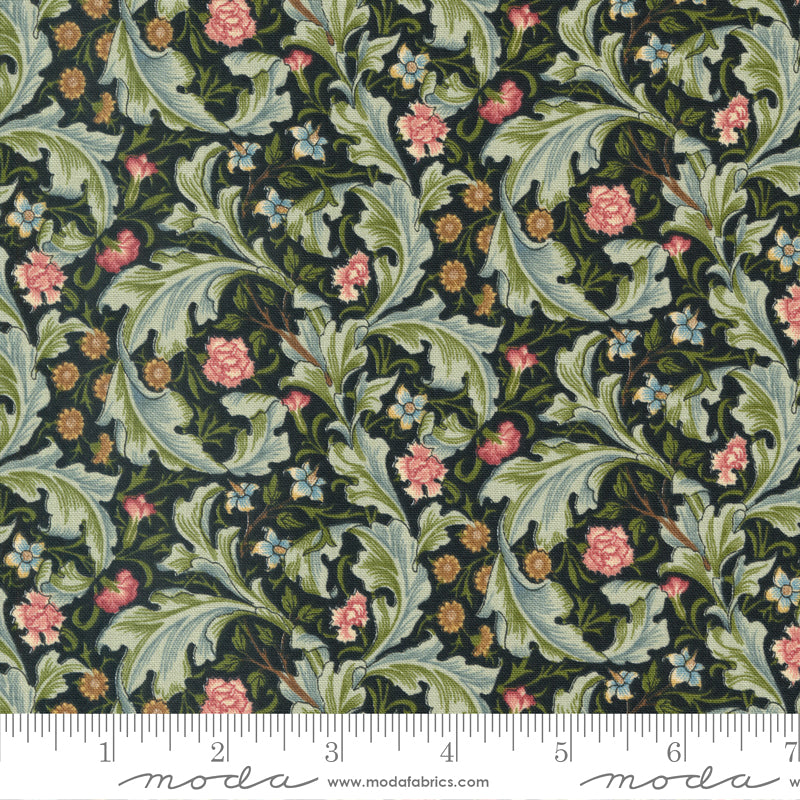 Morris Meadow 8374-21 Damask Black - Fat Quarter