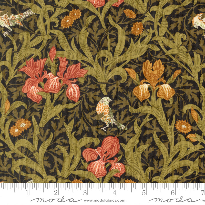 Morris Muse 13380-15 Ebony Iris by Barbara Brackman for Moda