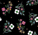 Mother Earth AA-0005M Black Metallic Single Border by Audrey Armstrong for International Textiles