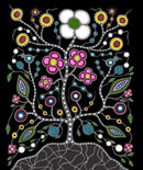 Mother Earth Panel AA-0004MP Black Metallic Panel by Audrey Armstrong for International Textiles