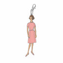 Lori Holt My Happy Place Enamel Charm - Pink Vintage Lady